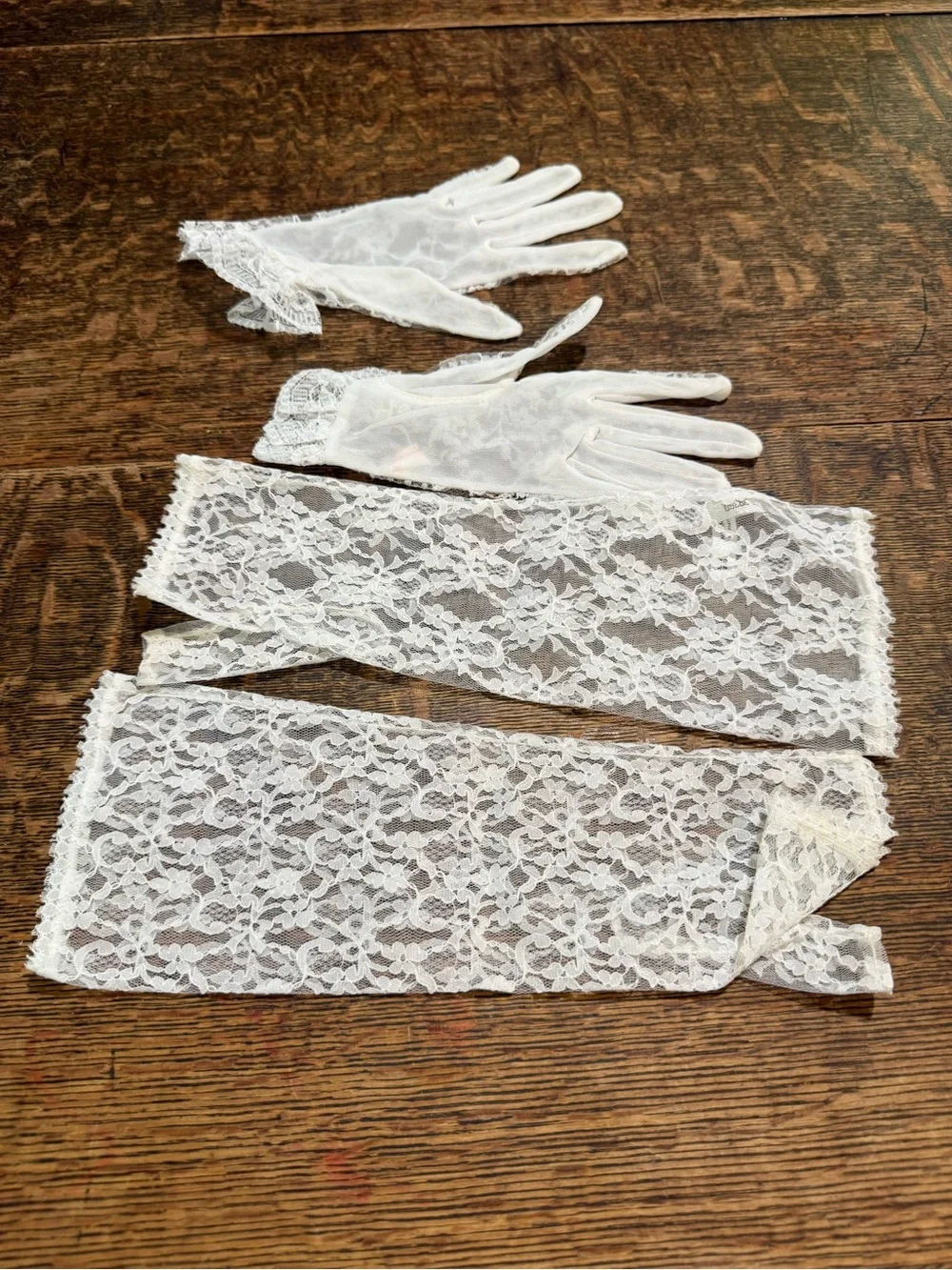 White Lace Bridal Gloves and Wrist Cuffs - Elegant Women's Accessories